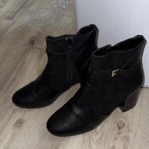 Cole Haan Black Ankle Booties with Side Buckle